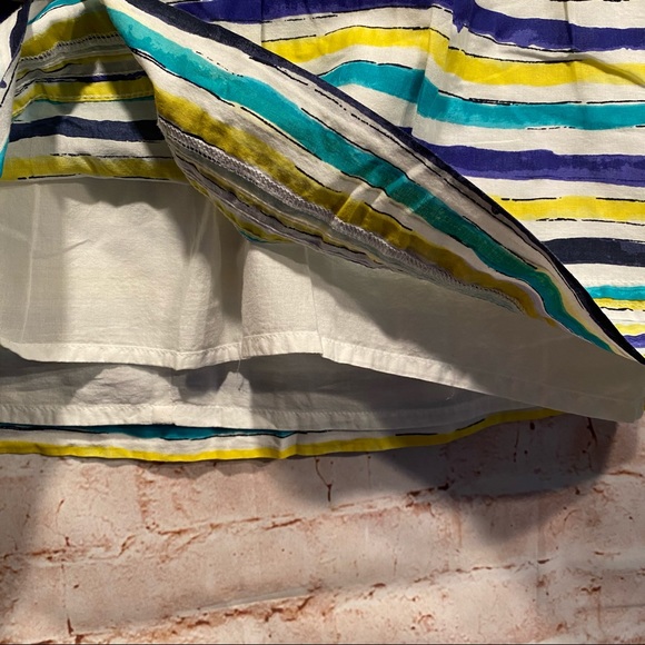 LOFT stripe skirt 6 mini elastic waistband lined - Picture 5 of 8